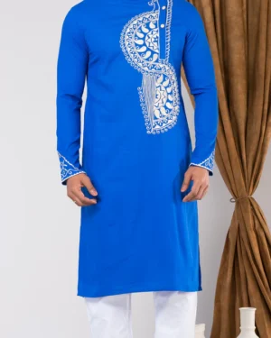 Cotton Panjabi with Attractive Embroidery