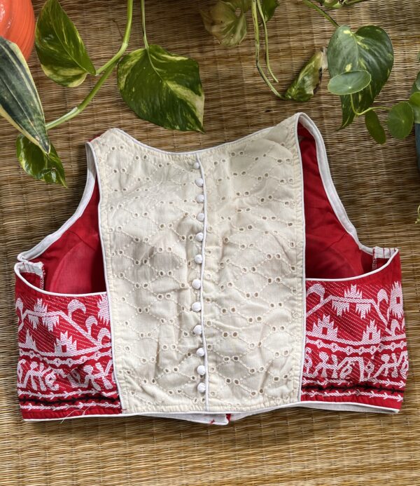 Red Sleeveless Blouse - Image 2