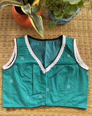 Seagren cotton Jamdani sleeveless blouse