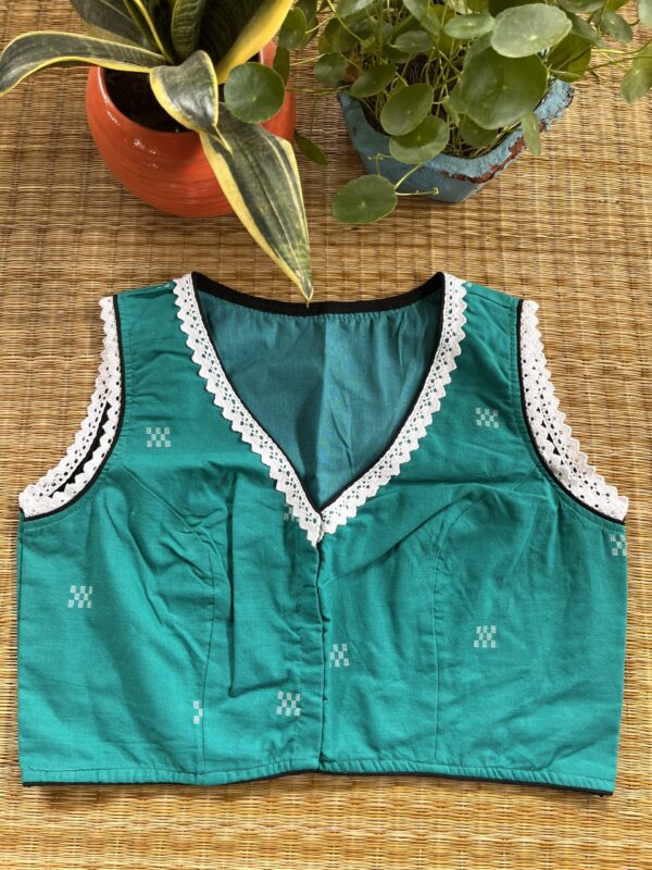 Seagren cotton Jamdani sleeveless blouse