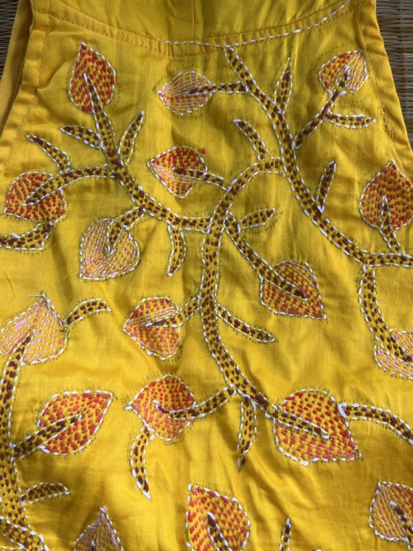 Yellow Designer Sleeveless Blouse - Image 3