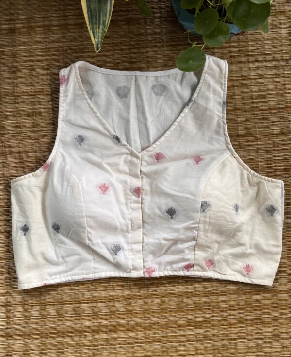 White Printed Blouse