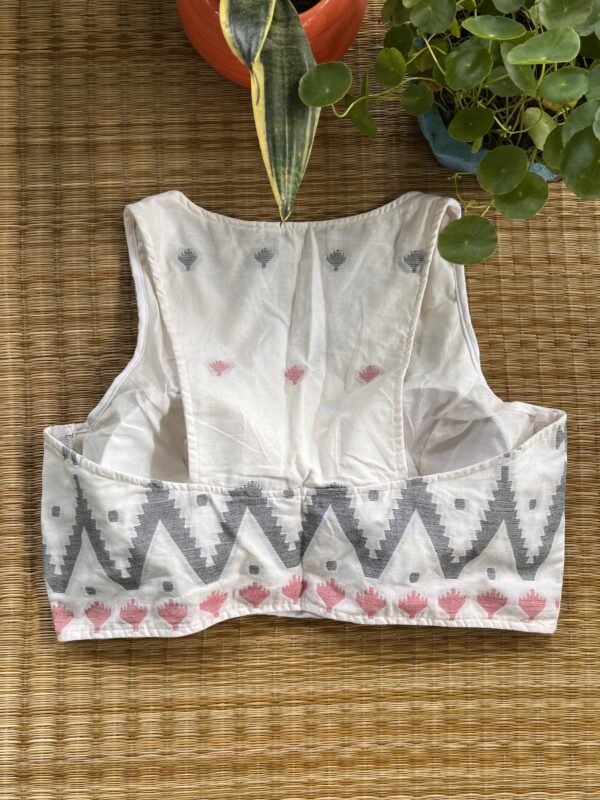 White Printed Blouse - Image 2