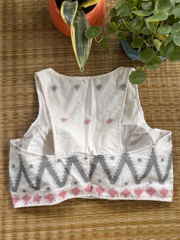 White Printed Blouse - Image 3