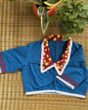 Blue Printed Blouse