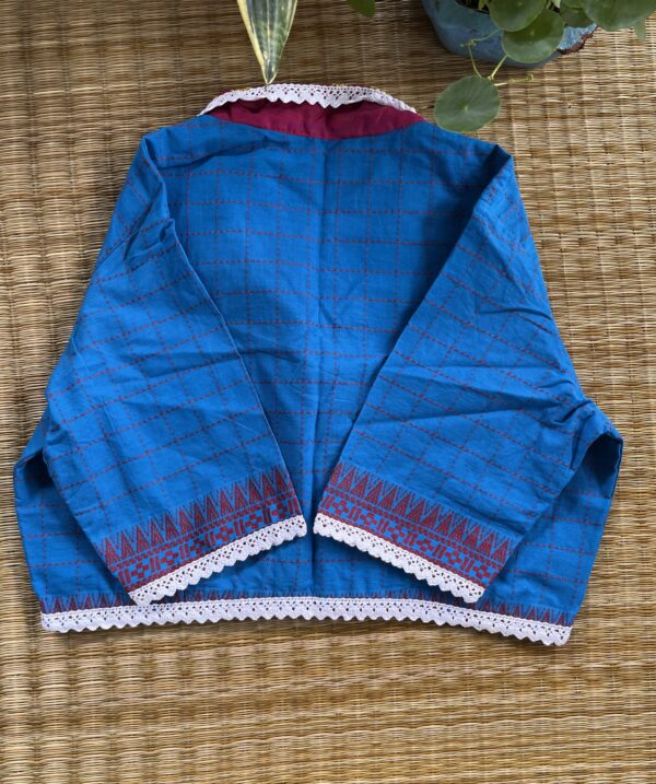 Blue Printed Blouse - Image 4