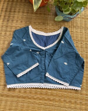 Sky Blue Printed Blouse