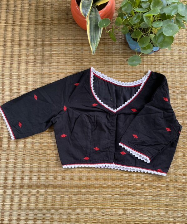 Black Flora Blouse