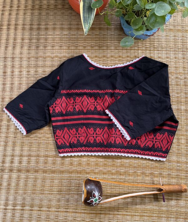 Black Flora Blouse - Image 2