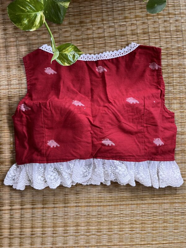 Red Designer Blouse - Image 3